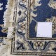 Nain gęsto ręcznie tkany dywan z Iranu wełna + jedwab ok 80x200cm granatowy chodnik