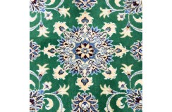 Ręcznie tkany dywan Nain z Iranu 150x150cm zielony sensacyjnie tani