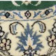 Nain gęsto ręcznie tkany dywan z Iranu wełna + jedwab ok 150x150cm zielony okrągły