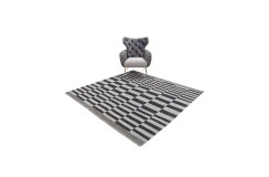 Nowoczensy kilim żółty z Iranu - rękodzieło Fars nomadyczny 200x200cm