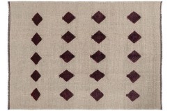 Beżwy dywan kilim Fars Mazandaran z Iranu 170x240cm 100% wełna dwustronny nowoczesny