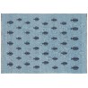 Niebieski dwupoziomowy dywan kilim Fars Mazandaran z Iranu 200x290cm 100% wełna dwustronny nowoczesny