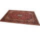Oryginalny bogaty perski ręcznie tkany dywan Ardekan - Keszan z Iranu 100% wełniany ok 200x300cm czerwony podszyty skórą