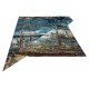Ekskluzywny dywan jedwabny z Nepalu deseń abstrakcyjny vintage 250x300cm luksus jedwab z bananowca wełna