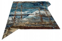 Jedwabny dywan z Nepalu 250x300cm w stylu abstrakcyjnym