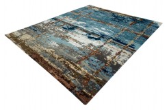 Jedwabny dywan z Nepalu 250x300cm w stylu abstrakcyjnym