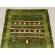 Zielony dywan ręcznie wiązany Gabbeh Kaszkaj Persja - Iran 100% wełna ok 120x180cm etniczne wzornictwo