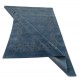 Gładki 100% wełniany dywan Gabbeh Loribaft Handloom niebieski 170x240cm etniczne wzory