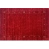 Gładki 100% wełniany dywan Gabbeh Loribaft Handloom czerwony 170x240cm etniczne wzory