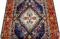 Dywan Ziegler fine Ariana style 100% wełna kamienowana ręcznie tkany luksusowy 160x210cm granatowy