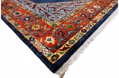 Dywan Ziegler fine Ariana style 100% wełna kamienowana ręcznie tkany luksusowy 160x210cm granatowy