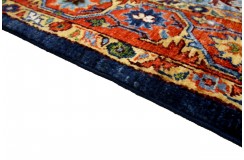 Dywan Ziegler fine Ariana style 100% wełna kamienowana ręcznie tkany luksusowy 160x210cm granatowy