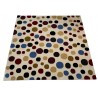 Kolorowy designerski nowoczesny dywan wełniany kwadrat 200x200cm Indie 2cm gruby beżowe tło