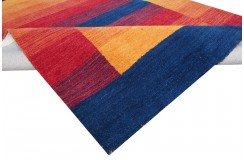 100% wełna gruby dywan z Indii 160x230cm czerwony design