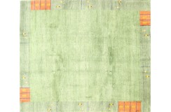 Salonowy gruby, ciepły dywan gabbeh 250x300cm wełna argentyńska zielony, Indie