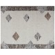Beżowy etniczny dywan Berber Marokański gruby do salonu 100% wełniany 170x240cm ręcznie tkany