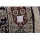 Ręcznie tkany dywan Nain 9la z Iranu 100% wełna i jedwab 200x200cm granatowy perski okrągły