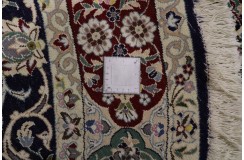 Ręcznie tkany dywan Nain 9la Habibian z Iranu 200x200cm okrągły