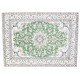 Nain gęsto ręcznie tkany dywan z Iranu wełna + jedwab ok 150x200cm zielony majestatyczny