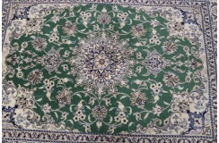 Ręcznie tkany dywan Nain z Iranu 150x200cm zielony sensacyjnie tani