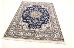 Ręcznie tkany dywan Nain z Iranu 150x215cm granatowy okazja