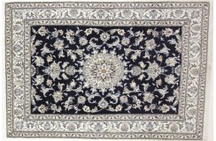 Nain gęsto ręcznie tkany dywan z Iranu wełna + jedwab ok 150x215cm zielony majestatyczny
