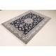 Nain gęsto ręcznie tkany dywan z Iranu wełna + jedwab ok 150x215cm ciemny majestatyczny