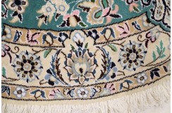 Ręcznie tkany dywan Nain 9la Habibian z Iranu 150x150cm okrągły