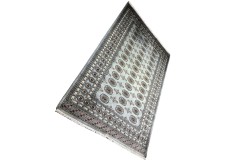 Oryginalny dywan Buchara z Pakistanu 100% wełna 140x220cm szary