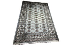 Oryginalny dywan Buchara z Pakistanu 100% wełna 140x220cm szary