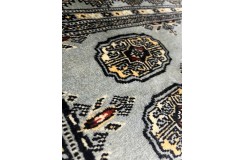 Oryginalny dywan Buchara z Pakistanu 100% wełna 140x220cm szary