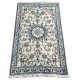 Nain gęsto ręcznie tkany dywan z Iranu wełna + jedwab ok 85x140cm beżowy majestatyczny