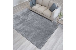 Nowoczesny dywan shaggy Grey 120x180cm poliester i bawełna