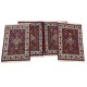 Komplet 4 ręcznie tkanych dywanów - chodniczków perskich Mud 40x60cm, wełna i jedwab, Iran