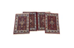 4xDywan Mud herati Fine z Iranu ręcznie tkany wełna 40x60cm