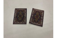 2x Dywan Mud herati Fine z Iranu ręcznie tkany wełna 40x60cm