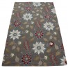 Kolorowy różowy kwiatowy dywan RUG COLLECTION do salonu nowoczesny design 100% wełna 150x240cm Indie
