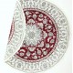 Nain gęsto ręcznie tkany dywan z Iranu wełna + jedwab ok 200x200cm czerwony okrągły