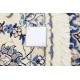 Nain gęsto ręcznie tkany dywan z Iranu wełna + jedwab ok 200x200cm granatowy okrągły