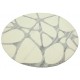 Nowoczesny beżowy dywan do salonu 100% wełniany tafting 150x150cm okrągły abstrakcyjny