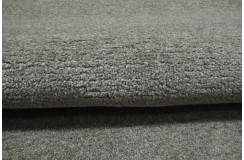 100% wełniany dywan szary nowoczesny tuftowany 150x150cm okrągły