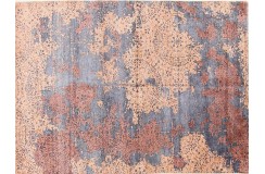 Dwupoziomowy dywan z Nepalu design abstrakcyjny vintage Contemprary wełna / jedwab 170x240cm luksusowy
