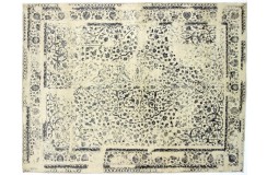 Wysokiej jakości dywan z Nepalu design abstrakcyjny vintage Contemprary wełna / jedwab 280x360cm luksusowy