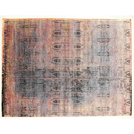 Wysokiej jakości dywan z Nepalu design abstrakcyjny vintage Contemprary wełna / jedwab 275x375cm luksusowy