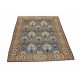 Perski luksusowy dywan KOM (GHOM) ręczne tkany 140x200cm 100% wełna kwatowy gustowny niebieski