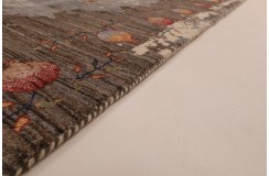 Wełna + jedwab gruby dywan loribaft z indii beżowy 200x300cm