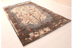 Wełna + jedwab gruby dywan loribaft z indii beżowy 200x300cm