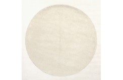 Gładki 100% wełniany dywan Gabbeh Handloom beżowy 250x250cm bez wzorów gładki okrągły