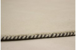 Gładki 100% wełniany dywan Gabbeh Handloom beżowy 250x250cm bez wzorów gładki okrągły