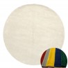 Gładki 100% wełniany dywan Gabbeh Handloom beżowy 250x250cm bez wzorów gładki okrągły